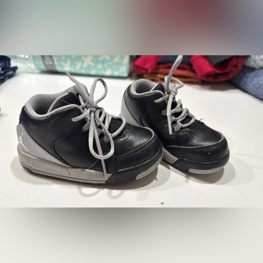 Nike Air Jordan Flight Origin Kids Black and Gray Sneakers